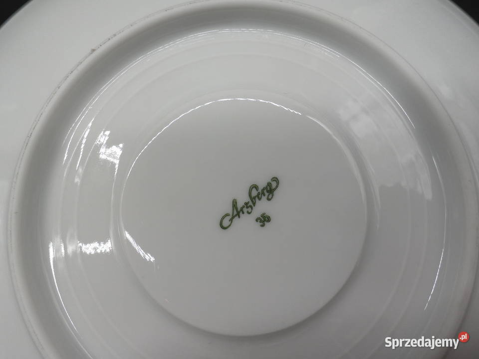 Filiżanka ze spodkiem Arzberg Biała Porcelana wielkopolskie