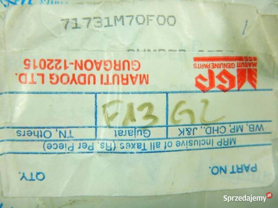 71731M70F00 WSPORNIK ZDERZAKA PRZÓD SUZUKI ALTO lubelskie