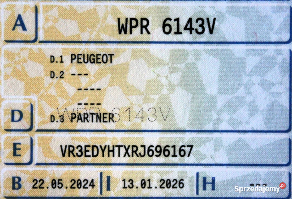 Peugeot Partner Długi FV23 Nawigacja Virtual Peugeot Sokołów