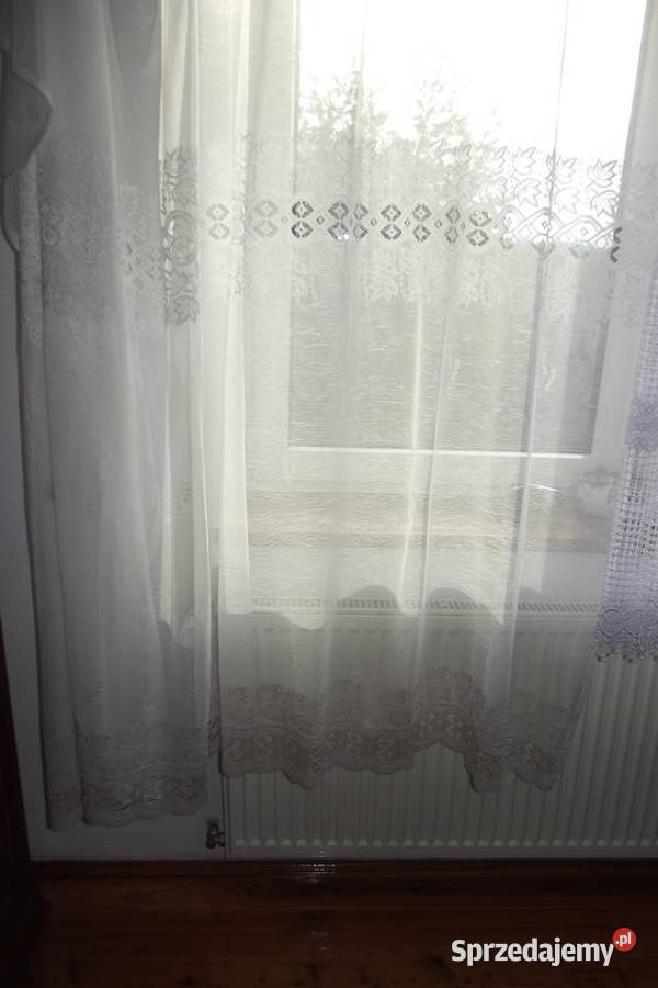 Trzy firanki różne żakard kresz Piekary Śląskie