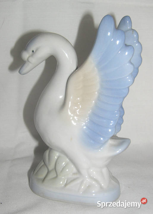 figurka łabędź porcelitD Bartków