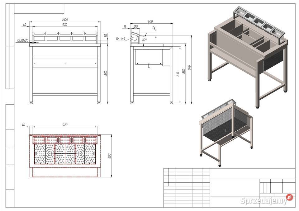 Stacja barmańska Stacja koktajlowa 5x GN 19 Warszawa