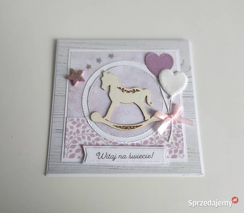 Kartka ręcznie robiona na narodziny dziecka Łódź sprzedam