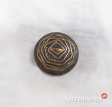 retro broszka z prlu vintage broszka z drewna