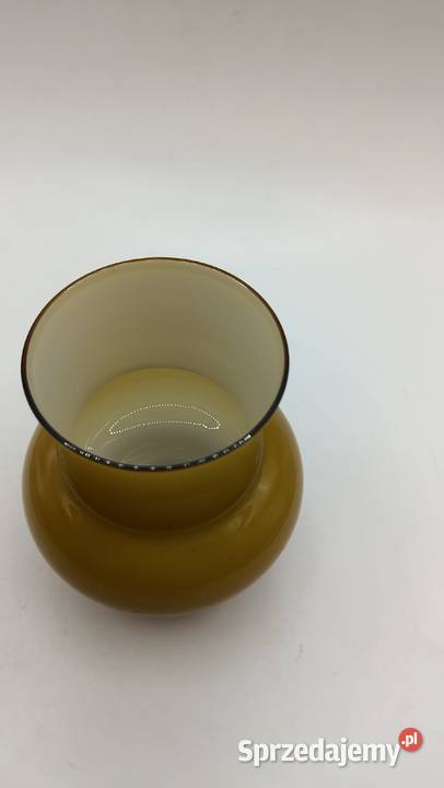 Wazon artystyczny ze szkła kolor miodowy lubelskie Zamość