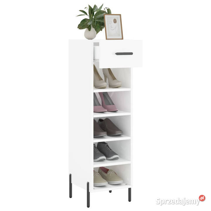 Szafka na buty wysoki połysk biała 30x35x105 mazowieckie Warszawa sprzedam