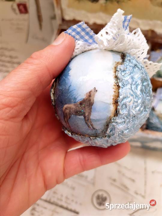 Bombki Decoupage rękodzieło zestaw w pudełku Czarków