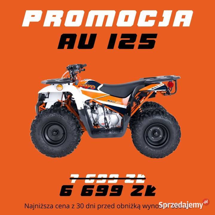 Nowy Quad Atv Kayo AU125 moc9 Dostępny ręki fv kupiony w polskim salonie Pozostałe Nowy Sącz