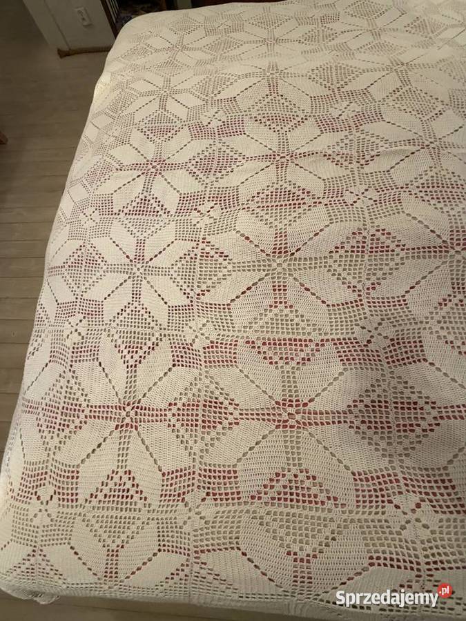 Sprzedam szydełkowy pled narzutę biały Wrocław