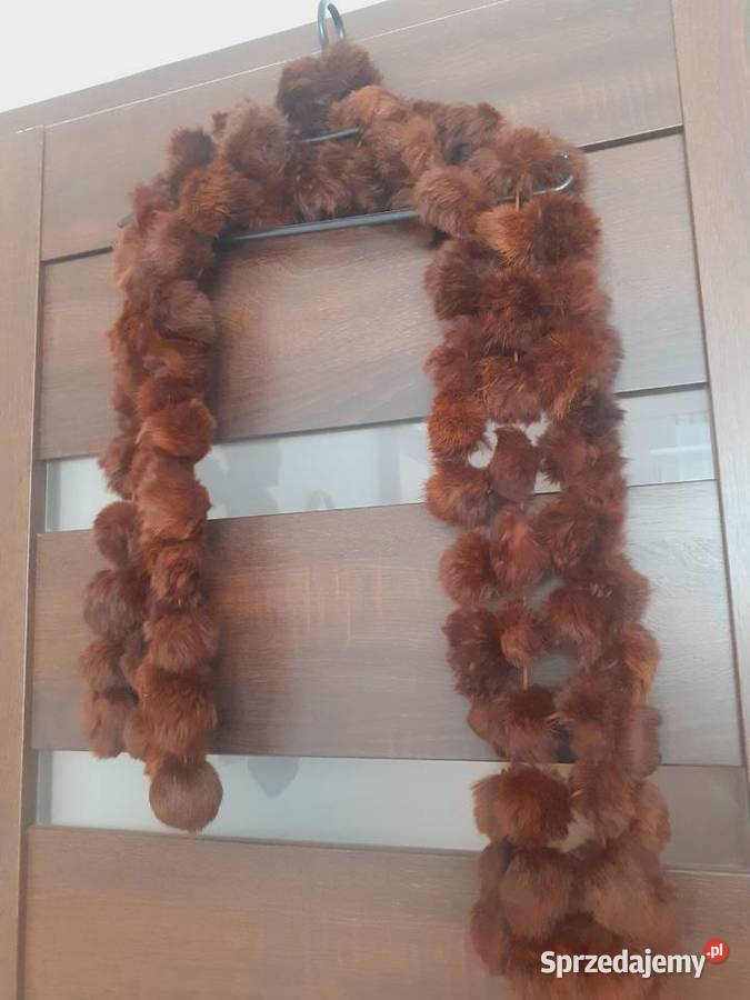 szalik z futerkiem naturalnym liska