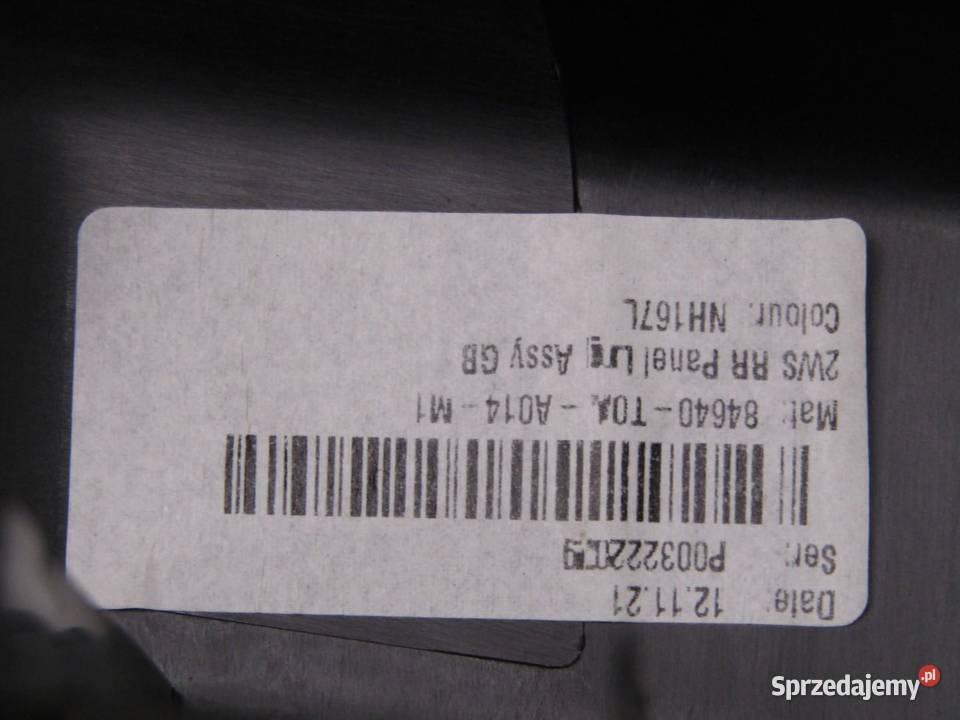 OSŁONA NAKŁADKA PROGU BAGAŻNIKA TYLNA HONDA CRV