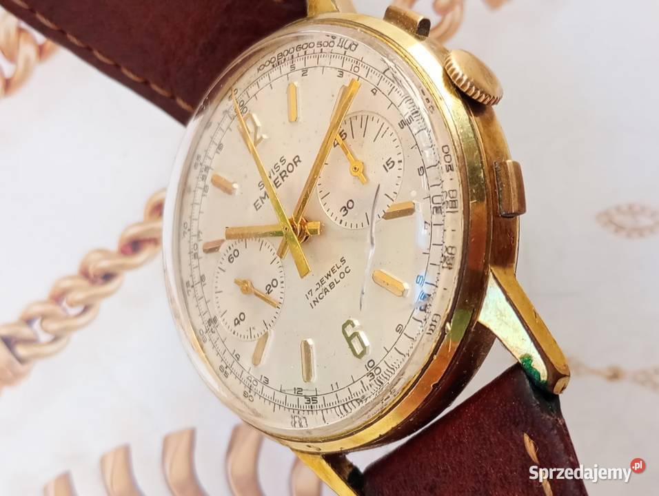 Swiss Emperor chronograf z 1950 roku Wagowo