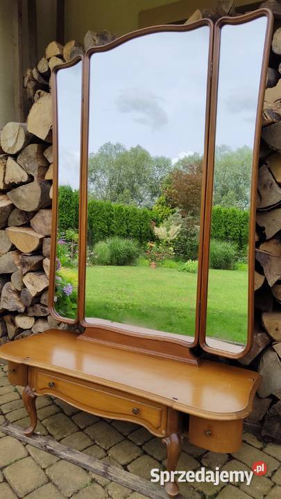 Toaletka drewniana na giętych nóżkach konsola Rzeszów