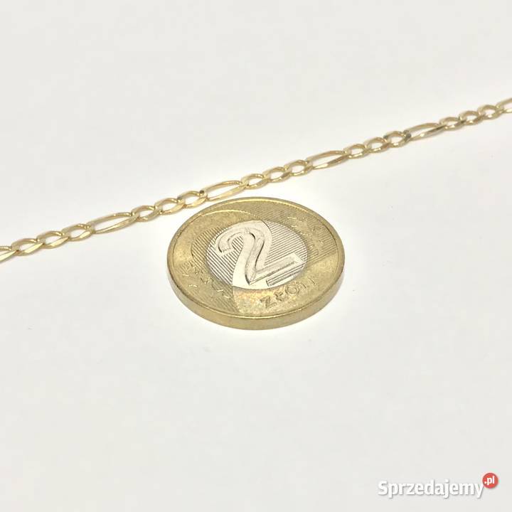 Złoty ŁAŃCUSZEK damski 585 14K cudowny FIGARO 53 mazowieckie Warszawa