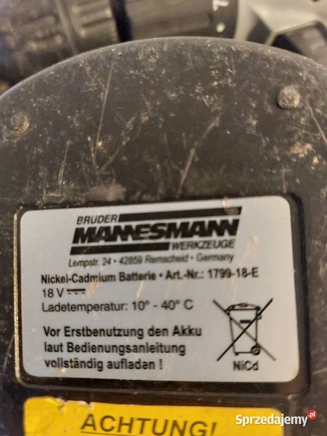 Wiertarko wkrętarka Mannesmann Bruder dolnośląskie Zagrodno