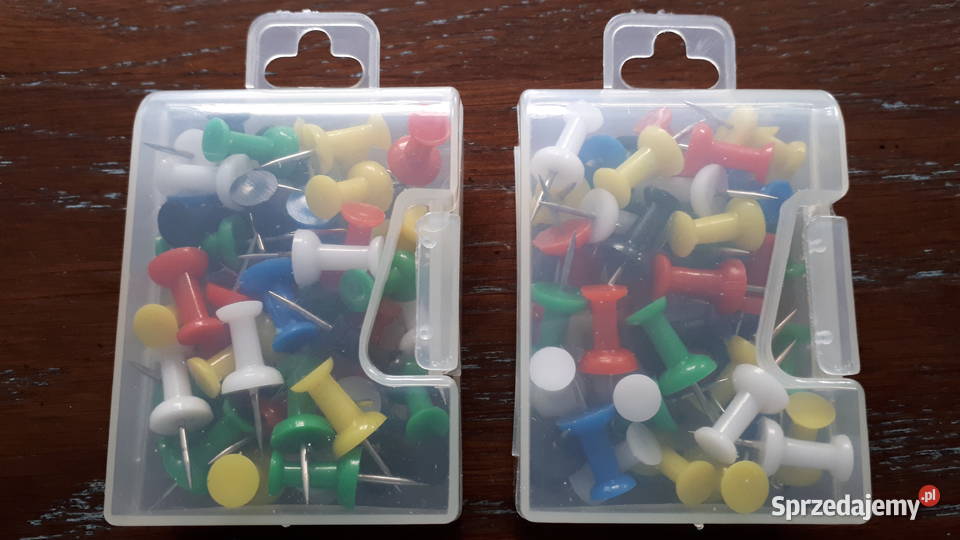 Pinezki tablicowe 2 x 50 sztuk różne kolory Rybnik