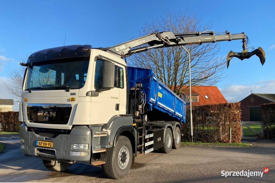 MAN TGS 26.360 wywrotka 6X6 + HIAB 144-3 D.