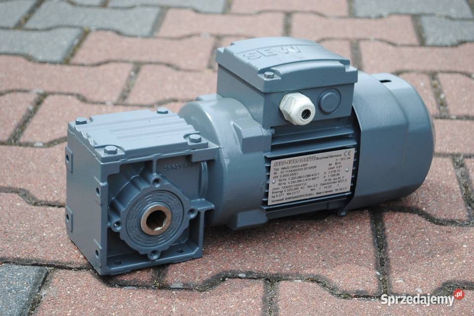 Motoreduktor kątowy 025kw 91obr z hamulcem firmy Pozostałe Kargowa sprzedam