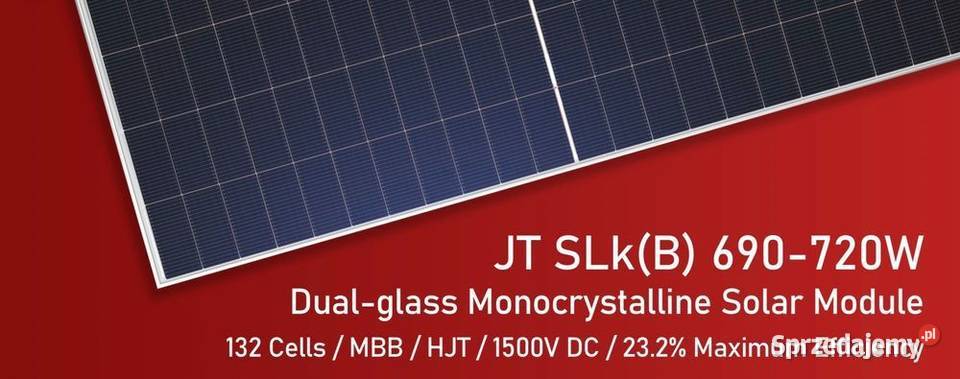 Paleta 33 Panel PV Jetion 700W HJT Bifacial Dual