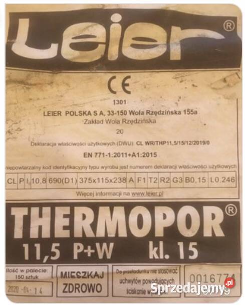 THERMOPOR 375 x 115 x 238