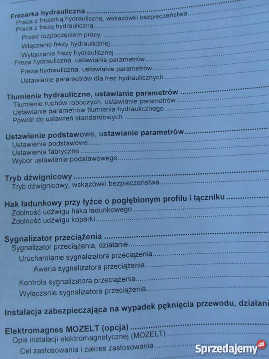 dtr instrukcja obsługi koparka holland mh city i zachodniopomorskie Szczecin