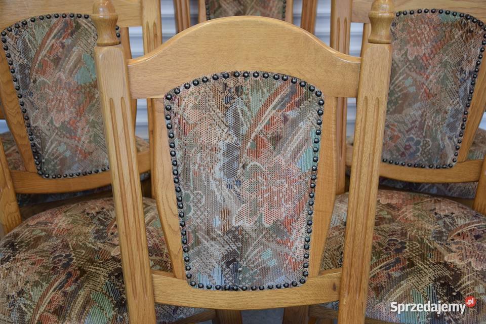 krzesła dębowe 6 sztuk super stan warmińsko-mazurskie Olsztyn