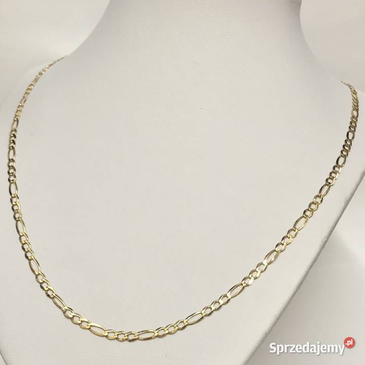 Złoty ŁAŃCUSZEK damski 585 14K cudowny FIGARO 53