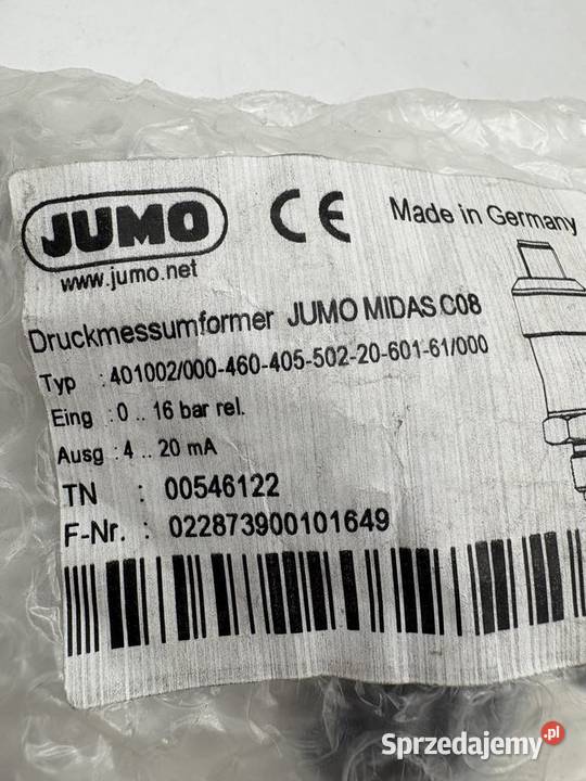 Jumo Midas C08 401002 000 460 405 502 20 601 61 mazowieckie Warszawa