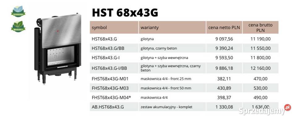HITZE HST 6843G to nowoczesny wkład kominkowy Piła