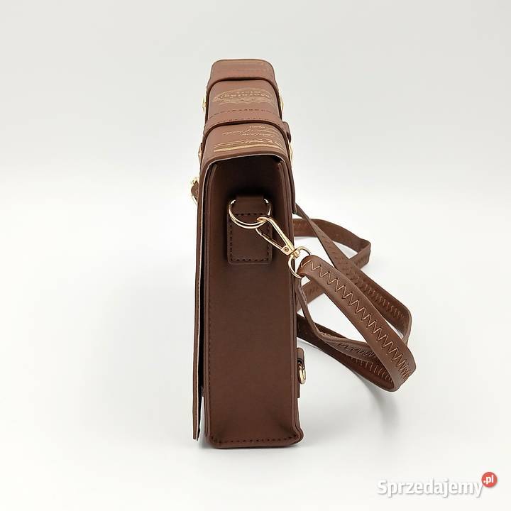 Torba plecak na ramie sórzana księga czarów brąz