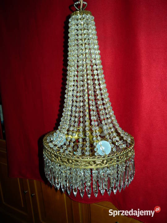 Żyrandol kryształowy Maria Theresa z sopelkami Oświetlenie śląskie Katowice