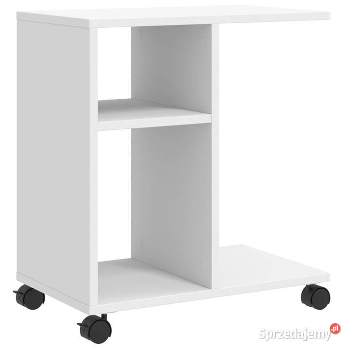 Stolik boczny na kółkach biały 50x30x55 WM840569 Warszawa