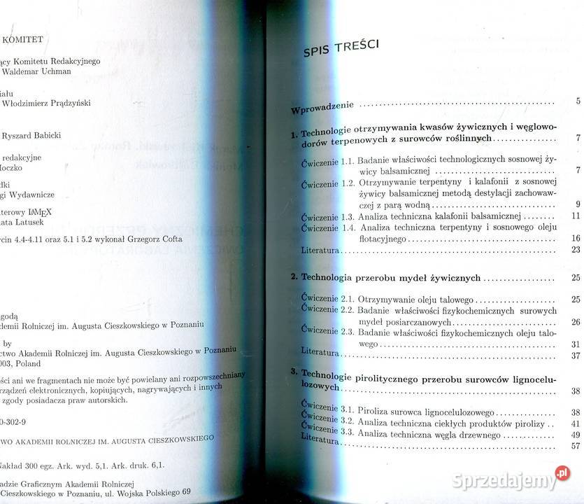 Chemiczny przerób drewna ćwiczenia laboratoryjne Szczecin