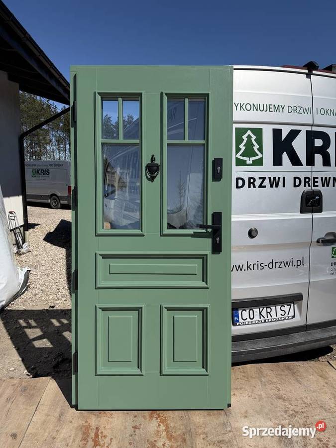 Drzwi zewnętrzne drewniane REKI dostawa i montaż