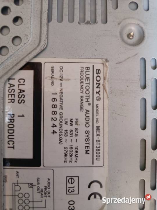 Radio Sony MEXBT 3800u ze zmieniarką CD Murowana Goślina