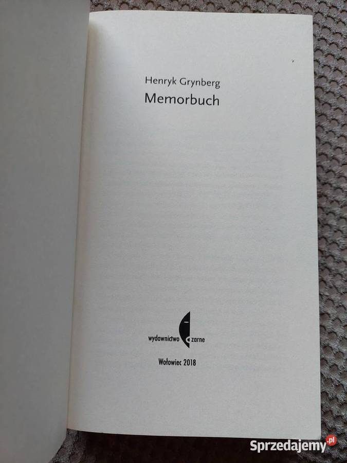 nowa Memorbuch Henryk Grynberg Kraków