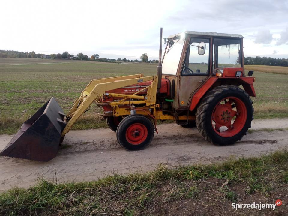 Zetor 4718 z turem i dużą Łyżka Skrzynia biegów Manualna Hartowiec