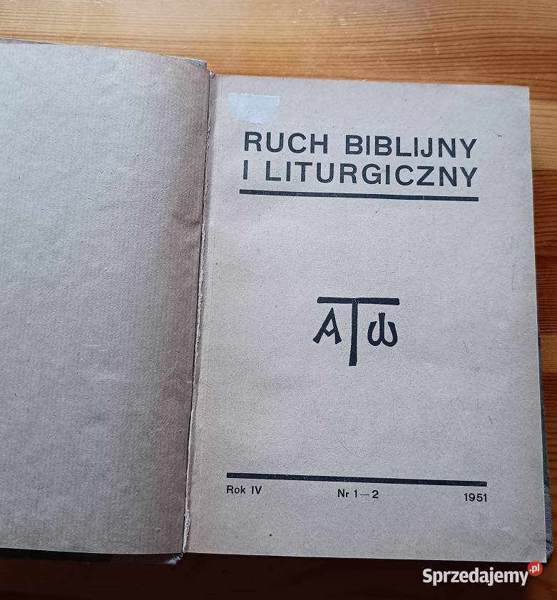 Ruch Biblijny i Liturgiczny 1951 Biblia liturgia Łódź sprzedam