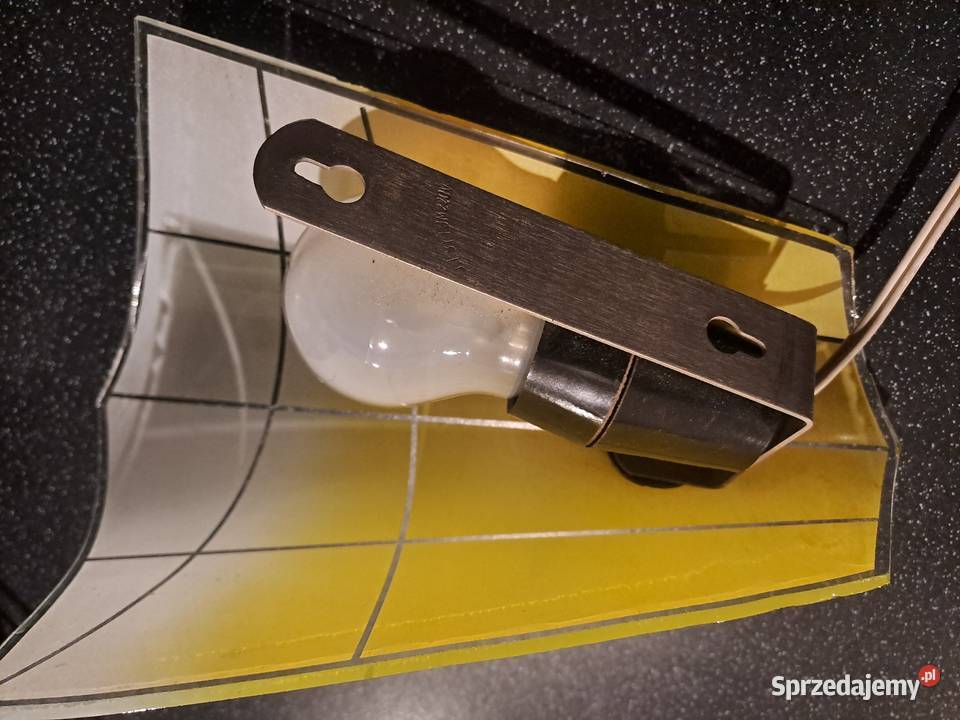 Kinkiet kolorowe szkło Prl Katowice