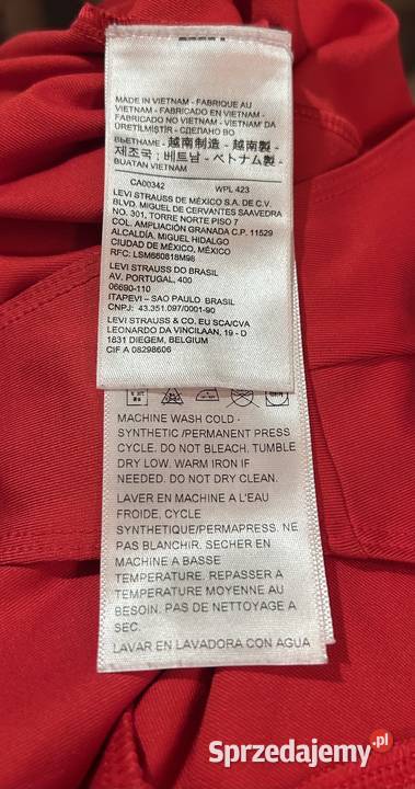 Levis świetne body nowe 34 XS czerwony Wrocław