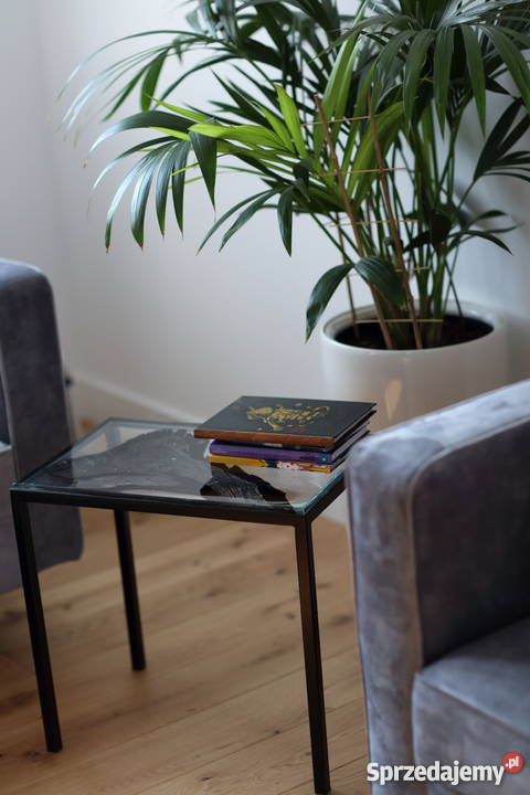 Stolik kawowy czarny dąb bezbarwny epoksyd Stoły, krzesła, biurka mazowieckie Warszawa