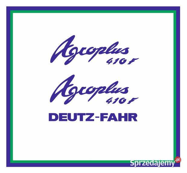 Naklejki DeutzFahr Agroplus 410F Ciągnik Traktor Opole