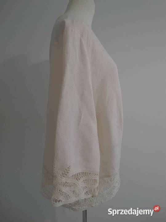 Marynarka Lniana Len Wiskoza Kimono Blezer Łomża