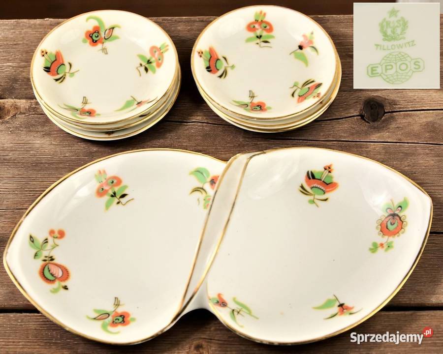 Konfiturówki art deco Tułowice 192845r unikat do Porcelana i szkło Warszawa