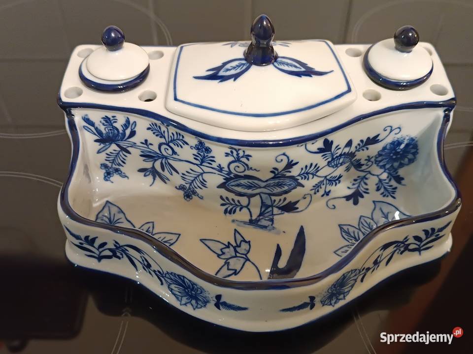 Kałamarz porcelana wzór cebulowy małopolskie Gorlice sprzedam