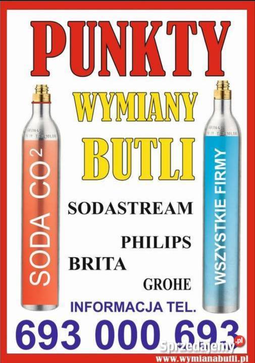 WYMIANA BUTLI CO2 wszystkich firm Sodastream