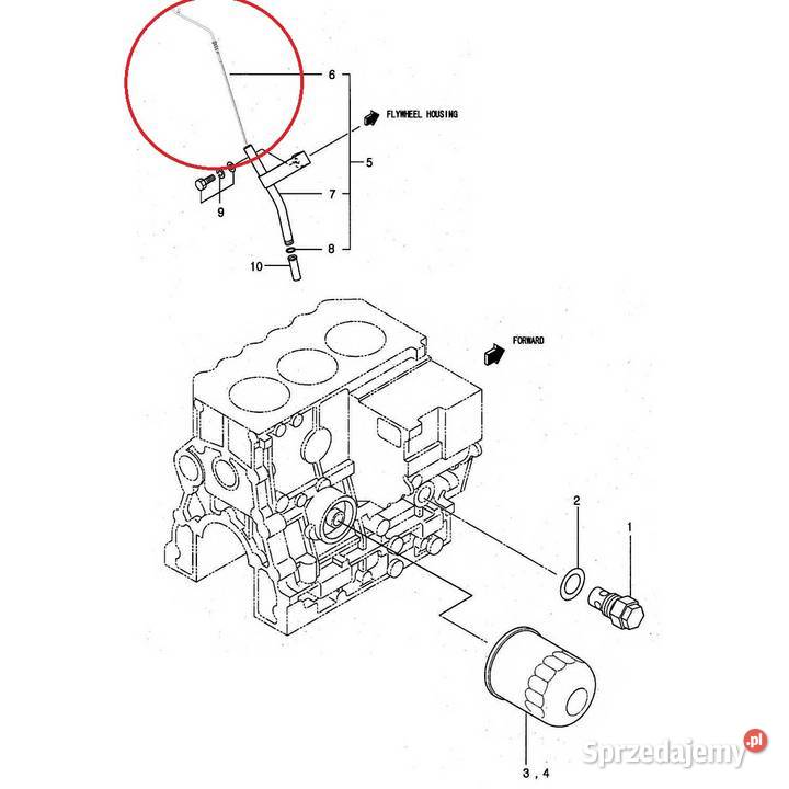 Wskaźnik poziomu oleju 310 mm LS XJ25 40448364 Tajęcina