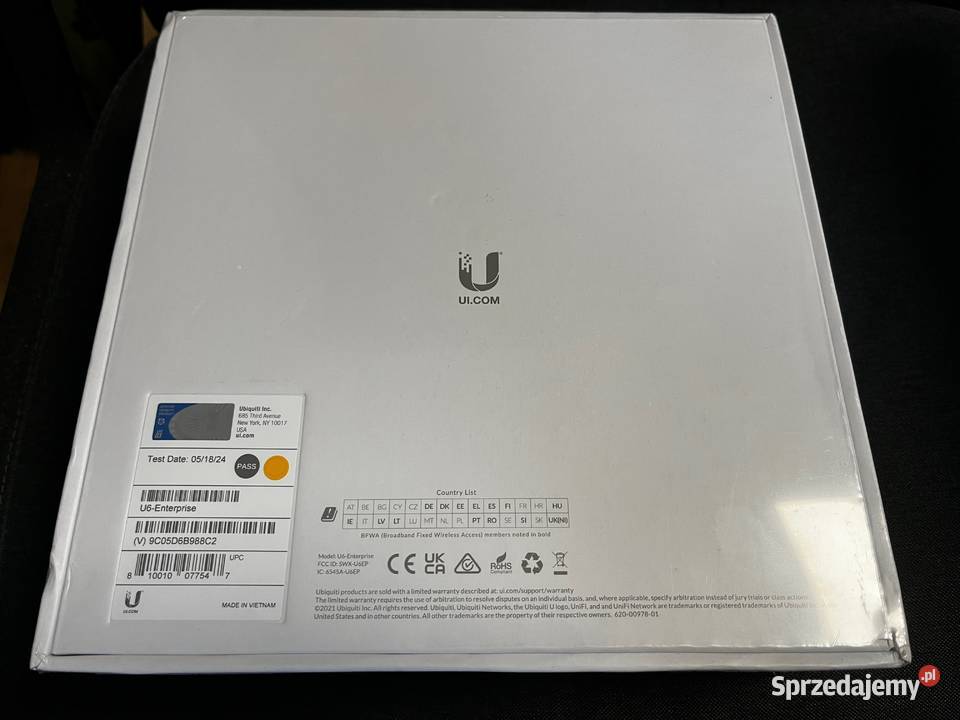 Ubiquiti U6Enterprise WiFi 6E AP Punkt dostępowy Błażejowice