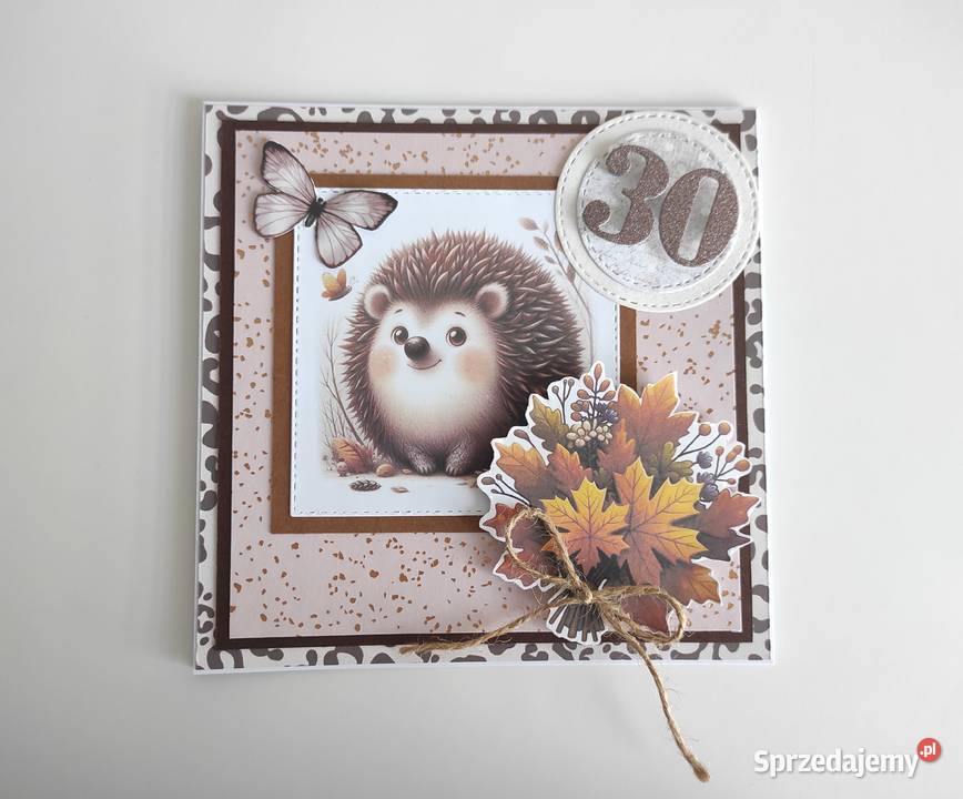 Kartka na urodziny ręcznie robiona jesienna z Rękodzieło łódzkie Łódź