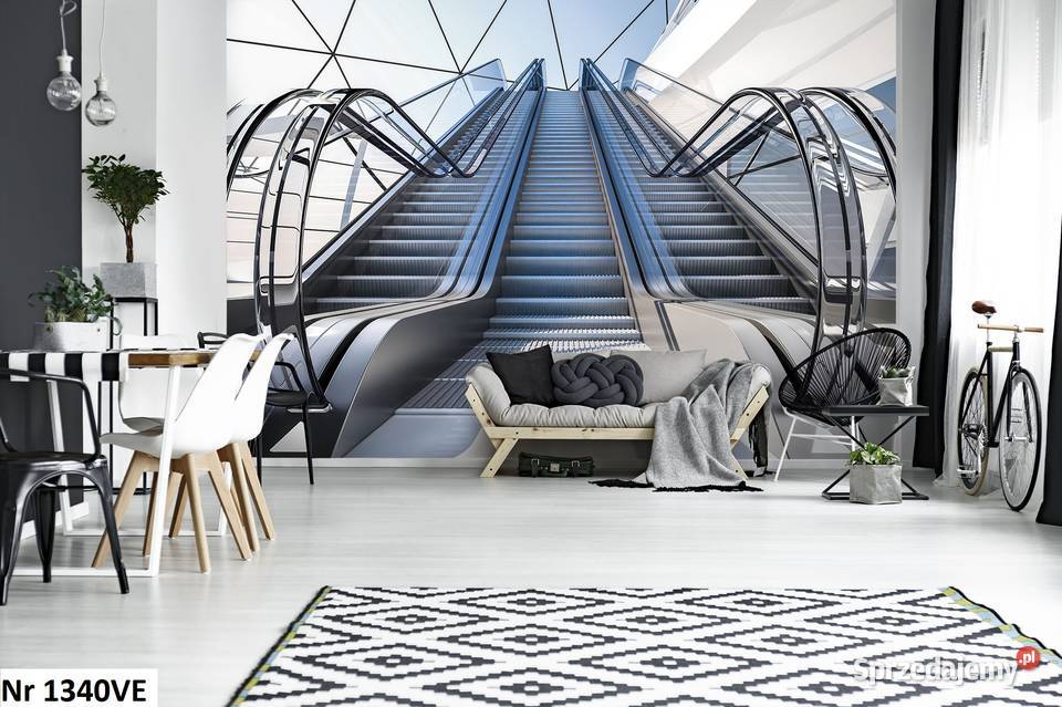 Tapeta fototapeta Schody 3D ruchome schody wewnętrzne wielkopolskie Leszno